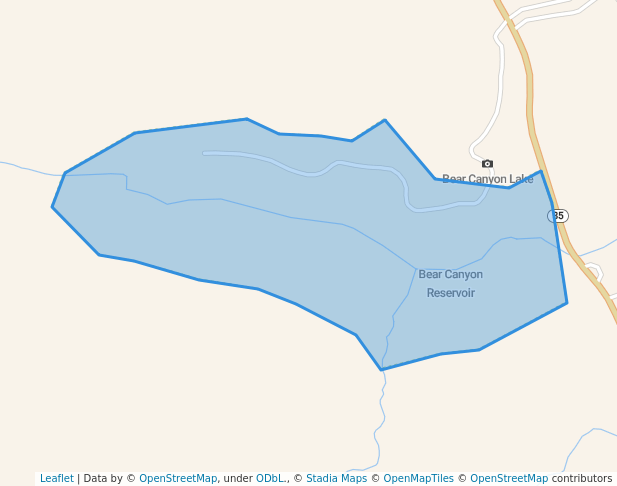 walking in Bear Canyon Lake Wildlife Management Area map in San Lorenzo