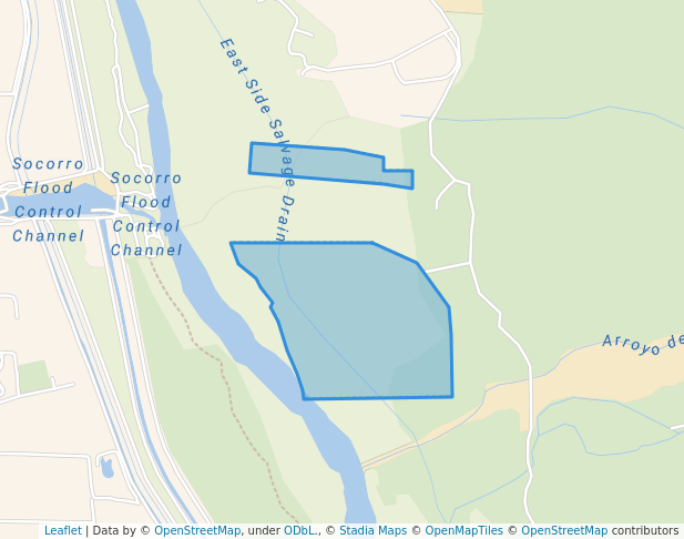walking in Socorro-Escondida Wildlife Management Area map in Socorro