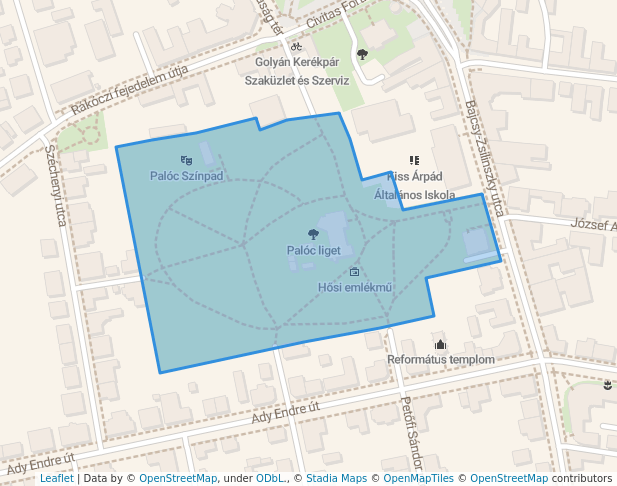 walking in Palóc liget map in Balassagyarmat