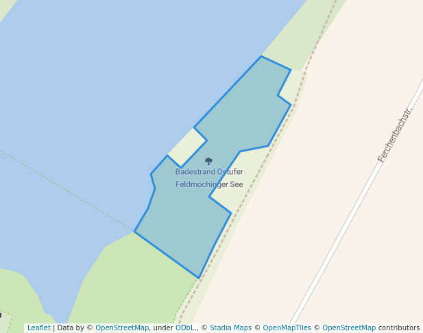 Badestrand Ostufer Feldmochinger See