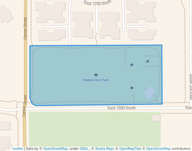 walking in Watercress Park map in Lehi