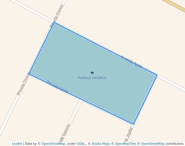 walking in PARQUE ENCINOS map in Nuevo Laredo