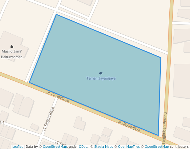 walking in jayawijaya park map in Surakarta