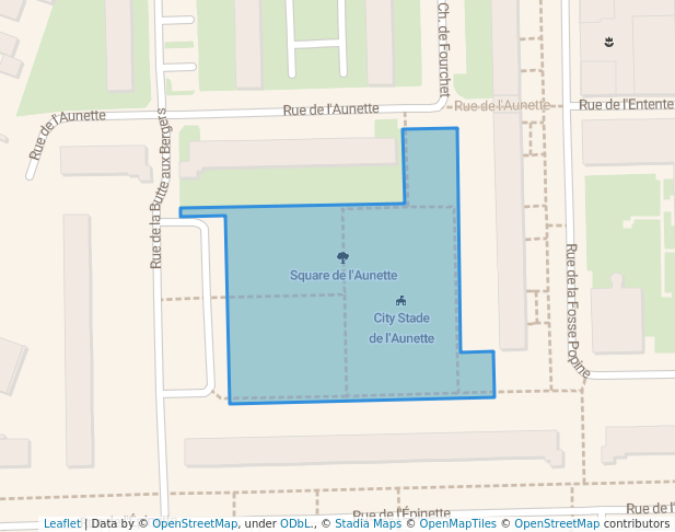 walking in Square de l'Aunette map in Athis-Mons