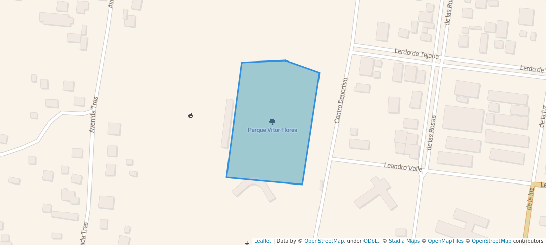 walking in Parque Vitor Flores map in Matías Romero Avendaño