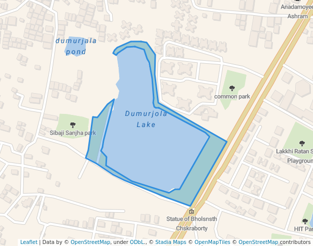 walking in Dumurjola Eco Park map in Howrah