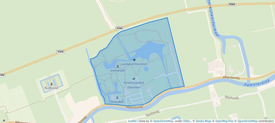 walking in Landgoed Ekenstein map in Appingedam