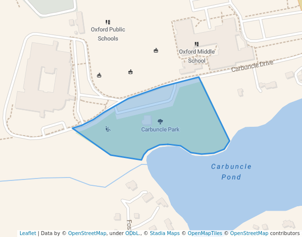 walking in Carbuncle Park map in Oxford