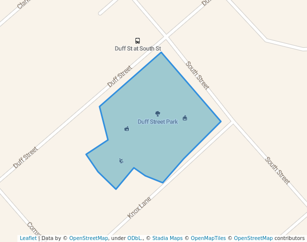 walking in Duff Street Park map in Broken Hill