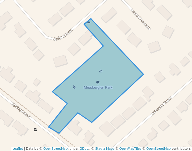 walking in Meadowglen Park map in Mississippi Mills