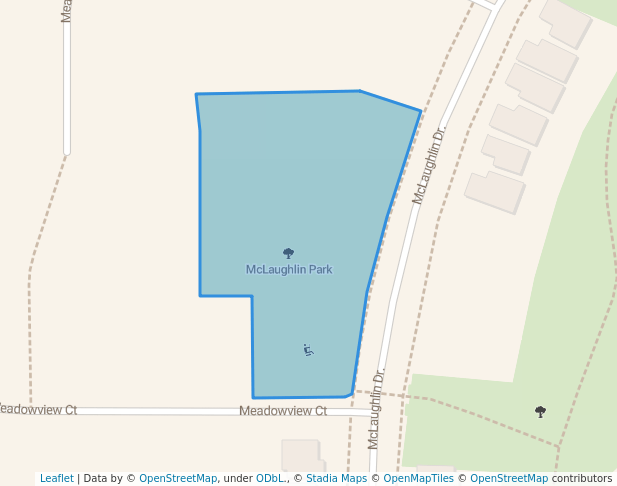 walking in McLaughlin Park map in Spruce Grove