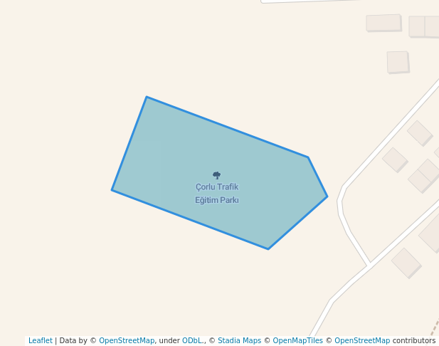 walking in Çorlu Trafik Eğitim Parkı map in Çorlu