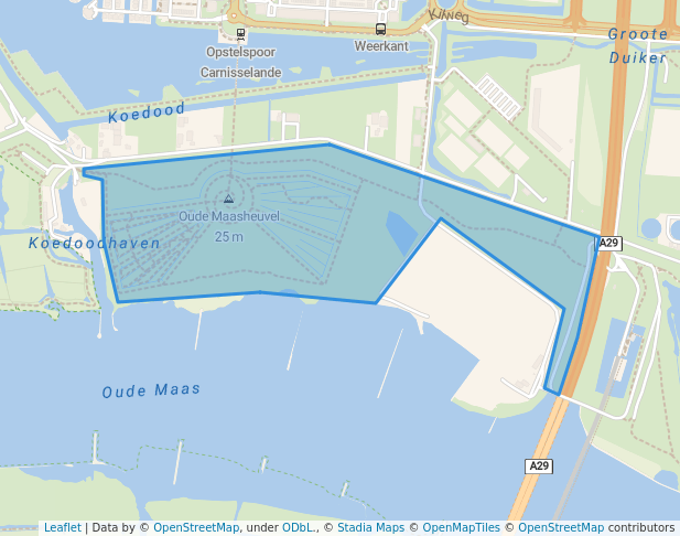 walking in Jan Gerritse Polder map in Barendrecht