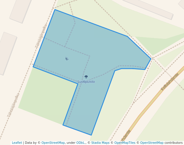 walking in Luotipuisto map in Kuopio