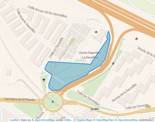 walking in Pinar de la Sacedilla map in Majadahonda