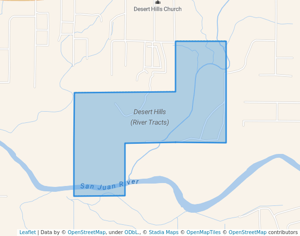 walking in Desert Hills (River Tracts) map in Farmington
