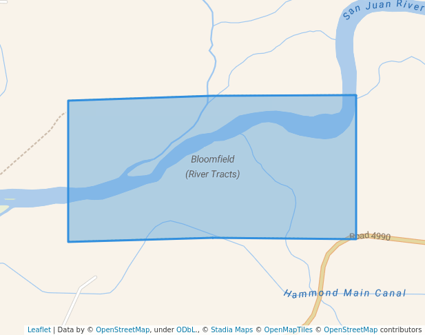 walking in Bloomfield (River Tracts) map in Bloomfield
