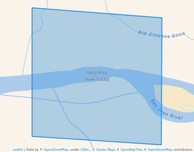 walking in Santa Rosa (River Tracts) map in Bloomfield