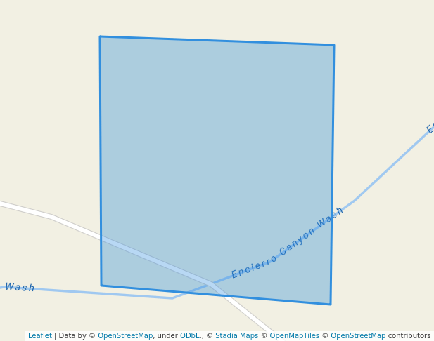 walking in Rabbit Tracks Area map in Blanco