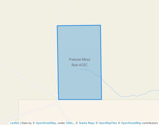 walking in Frances Mesa Ruin ACEC map in Navajo Dam