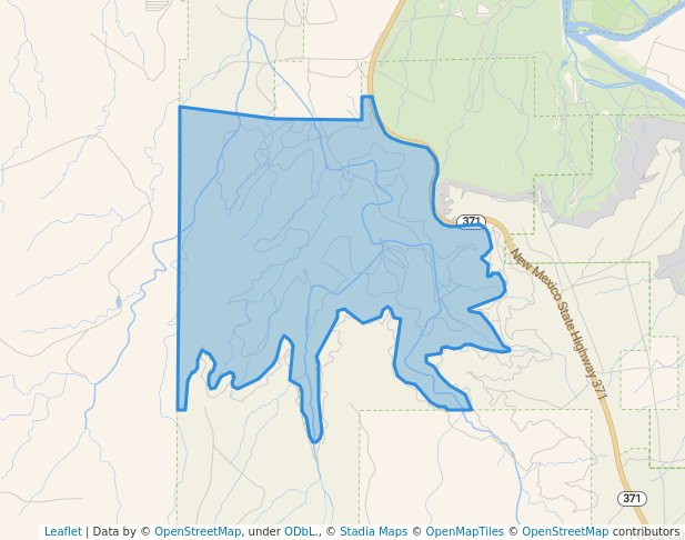 walking in Open Travel Area map in Farmington