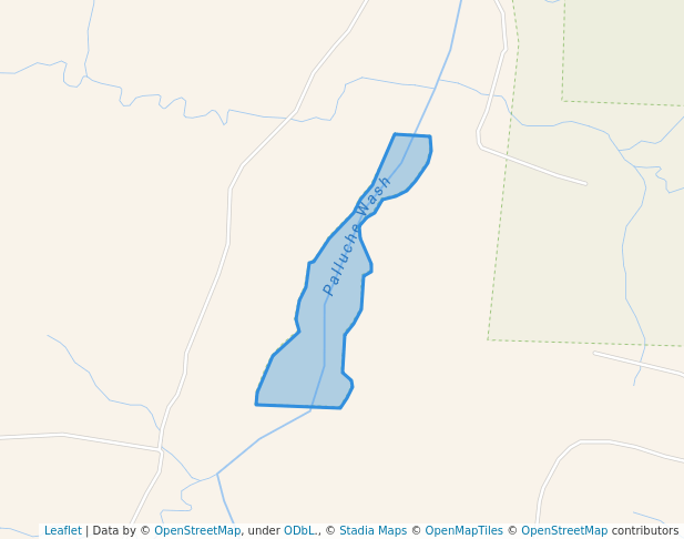 walking in Palluche Canyon Riparian Area map in Cuba