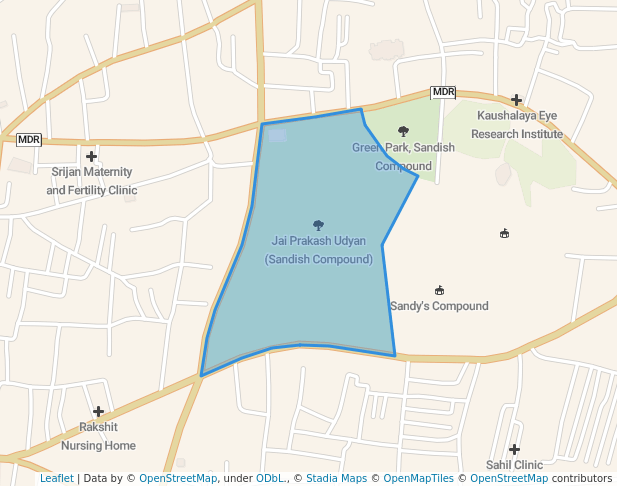 walking in Jai Prakash Udyan (Sandish Compound) map in Bhagalpur