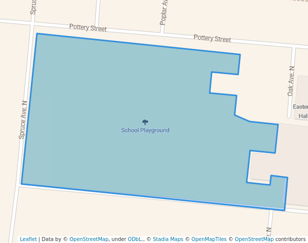 walking in School Playground map in Eastend