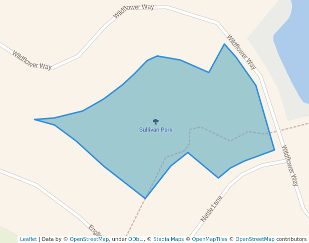 walking in Sullivan Park map in Streamwood