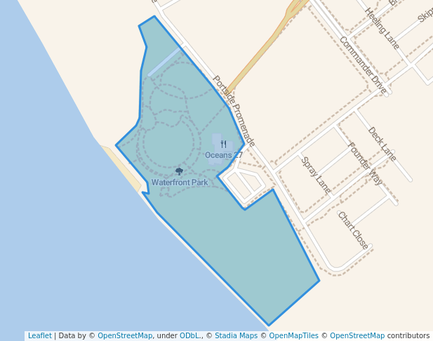 walking in Waterfront Park map in Alkimos