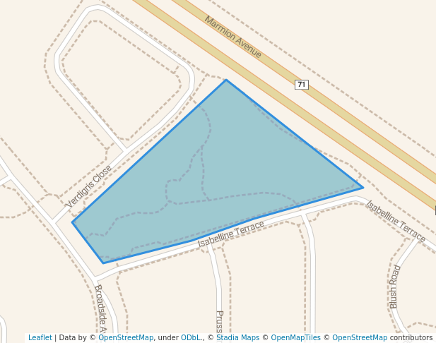 walking in Ocean View Park map in Eglinton