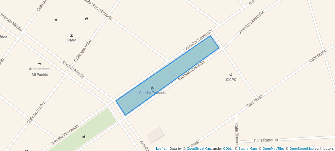 walking in Boulevard Venezuela map in Anaco