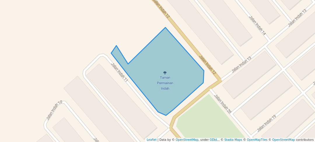 walking in Taman Permainan Indah map in Nilai