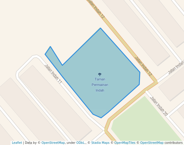 walking in Taman Permainan Indah map in Nilai