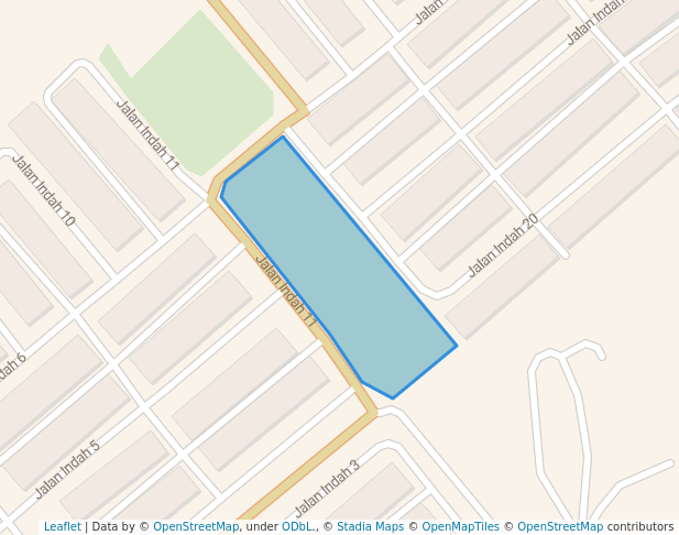 walking in Padang Rekreasi Indah map in Nilai