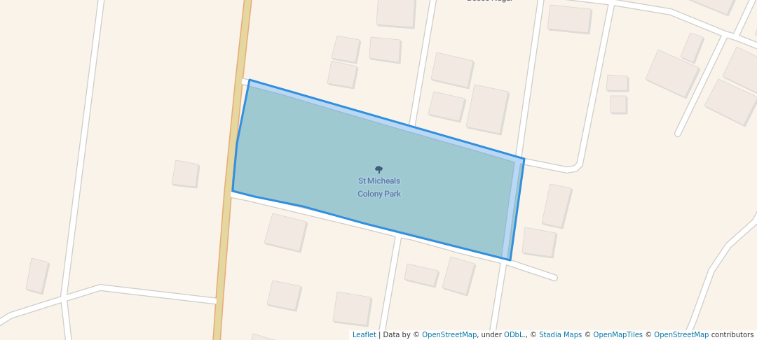 walking in St Micheals Colony Park map in Bandlaguda Jagir