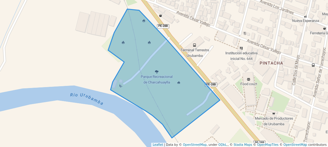 walking in Parque Recreacional de Charcahuaylla map in Urubamba