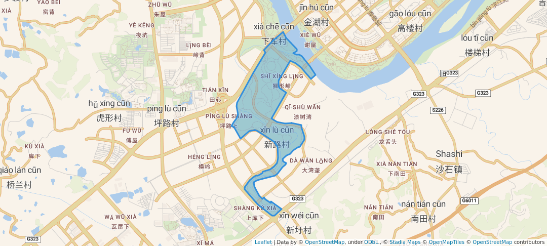 walking in 新世纪公园 map in Gan Zhou Shi