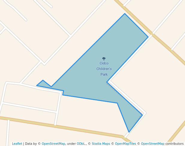 walking in Cidco Children's Park map in Nashik
