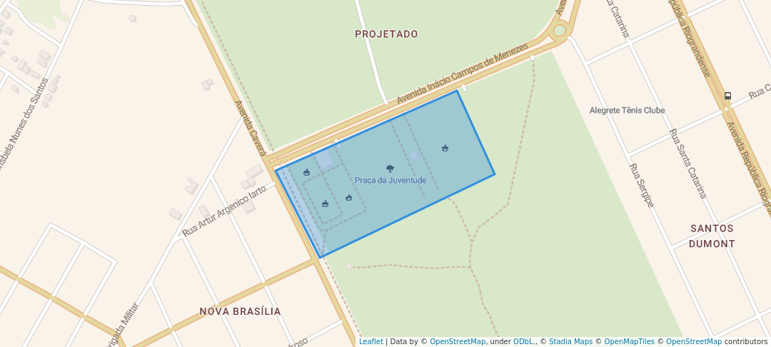 walking in Praça da Juventude map in Alegrete