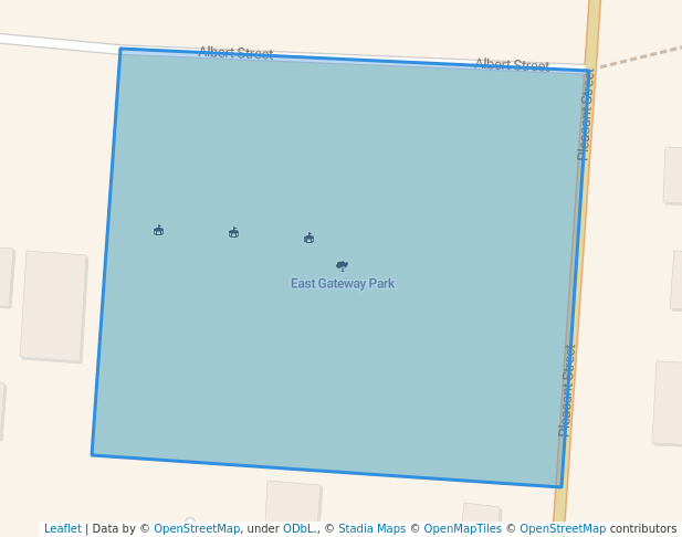 walking in East Gateway Park map in Yarmouth