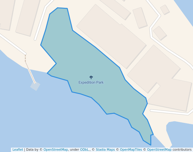 walking in Expedition Park map in Unalaska