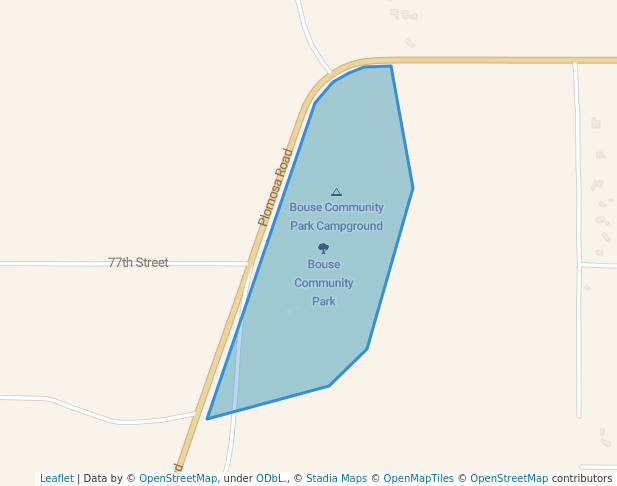 walking in Bouse Community Park map in Bouse