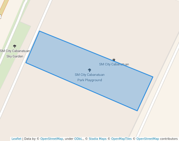 walking in SM City Cabanatuan Park Playground map in Cabanatuan City