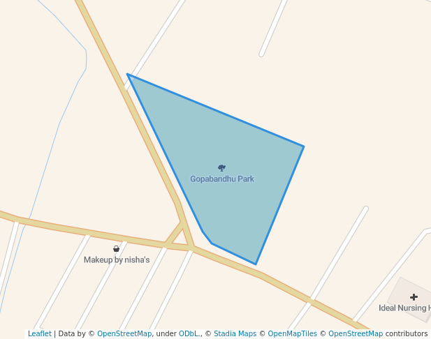 walking in Gopabandhu Park map in Cuttack