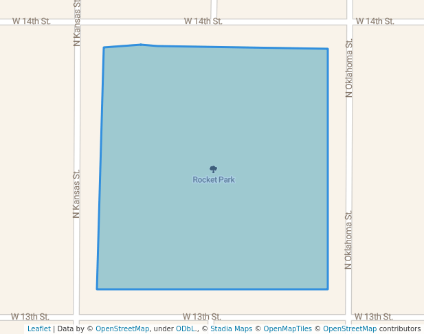 walking in Rocket Park map in Fort Stockton