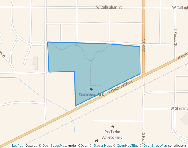 walking in Cummings Park map in Fort Stockton