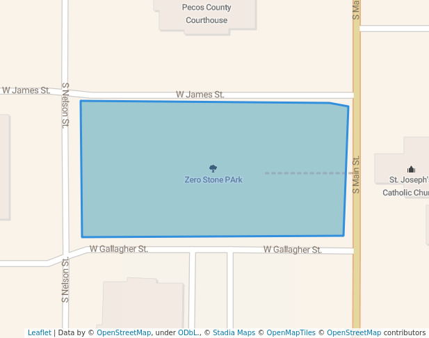 walking in Zero Stone PArk map in Fort Stockton