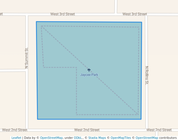 walking in Jaycee Park map in Fort Stockton
