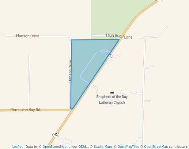 walking in Grandview Park map in Ellison Bay